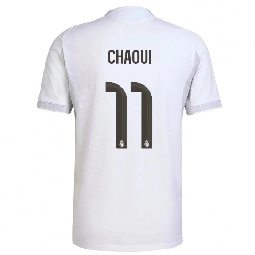 Danxen Kinderen Omar Chaoui #11 Wit Geel Thuisshirt Thuistenue 2025/26 T-Shirt