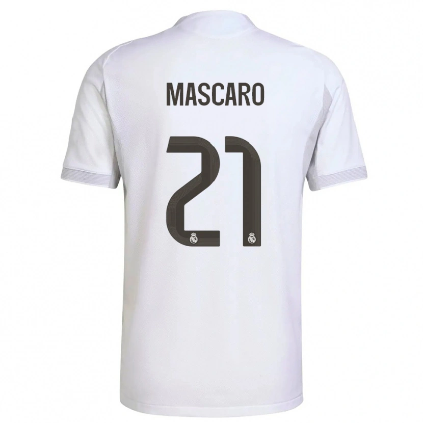 Danxen Kinderen Joan Mascaró #21 Wit Geel Thuisshirt Thuistenue 2025/26 T-Shirt