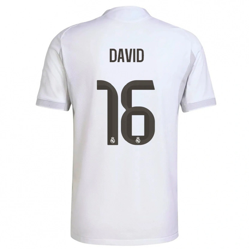 Danxen Kinderen Antonio David #16 Wit Geel Thuisshirt Thuistenue 2025/26 T-Shirt