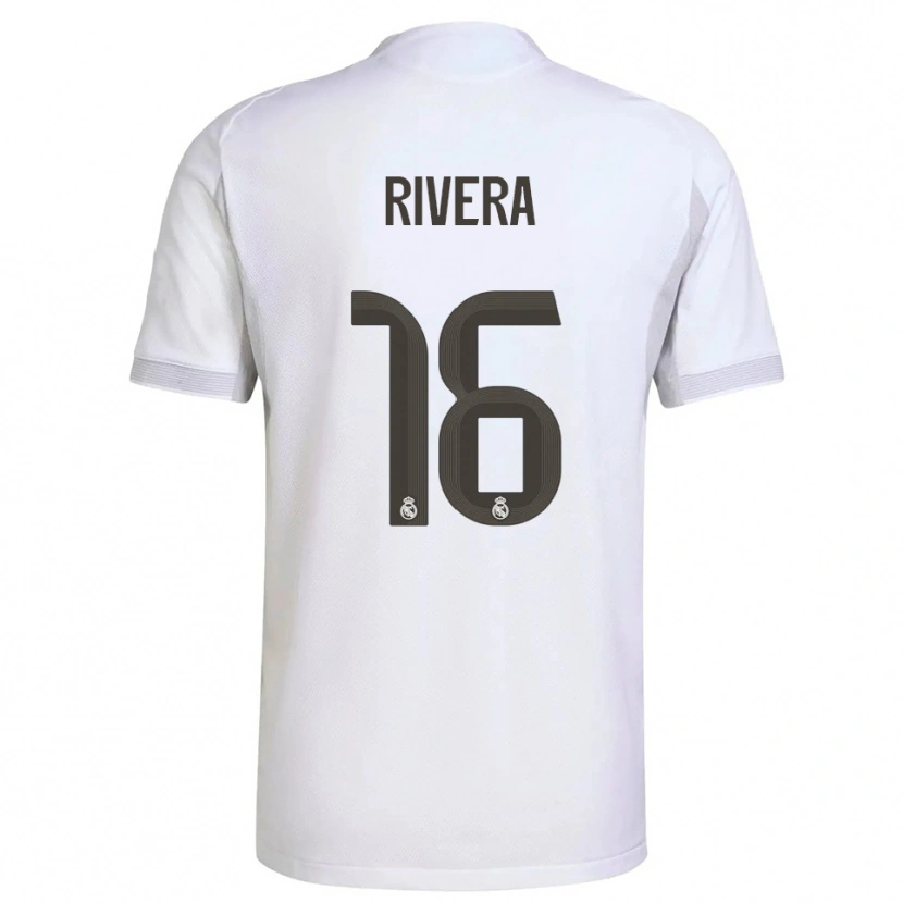 Danxen Kinderen Pol Rivera #16 Wit Geel Thuisshirt Thuistenue 2025/26 T-Shirt