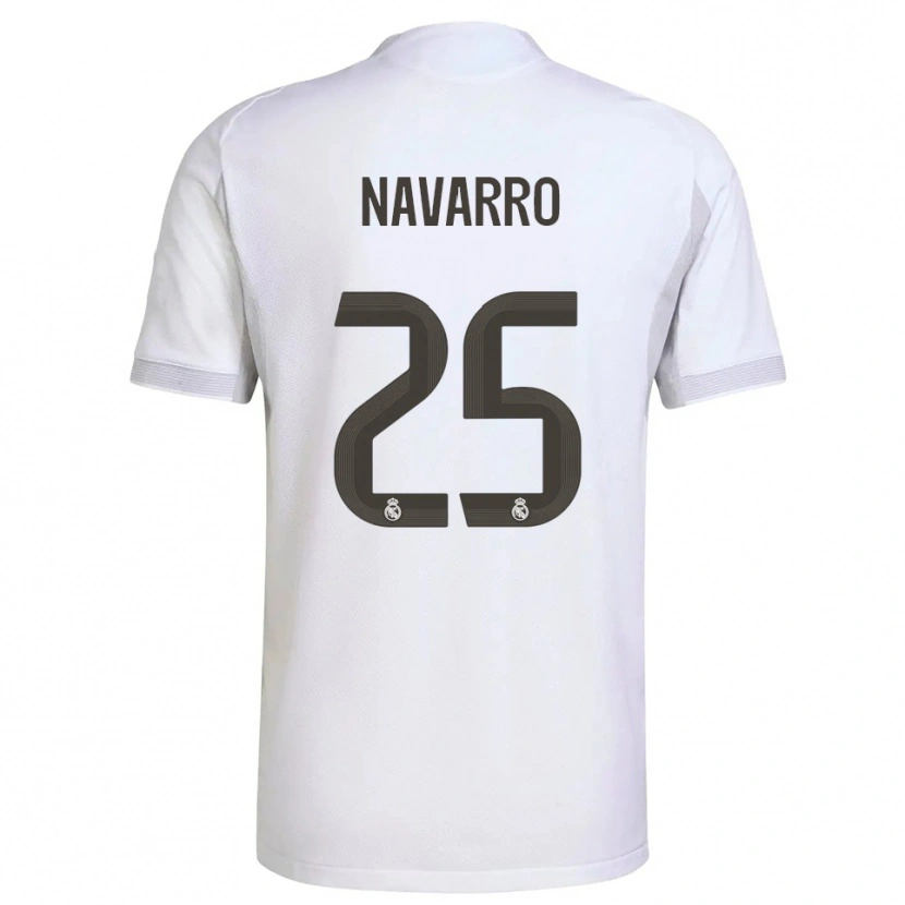Danxen Kinderen Javier Navarro #25 Wit Geel Thuisshirt Thuistenue 2025/26 T-Shirt