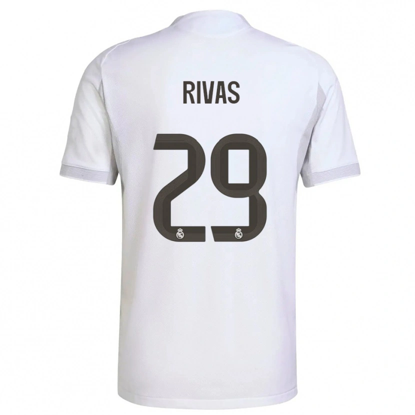 Danxen Kinderen Mario Rivas #29 Wit Geel Thuisshirt Thuistenue 2025/26 T-Shirt