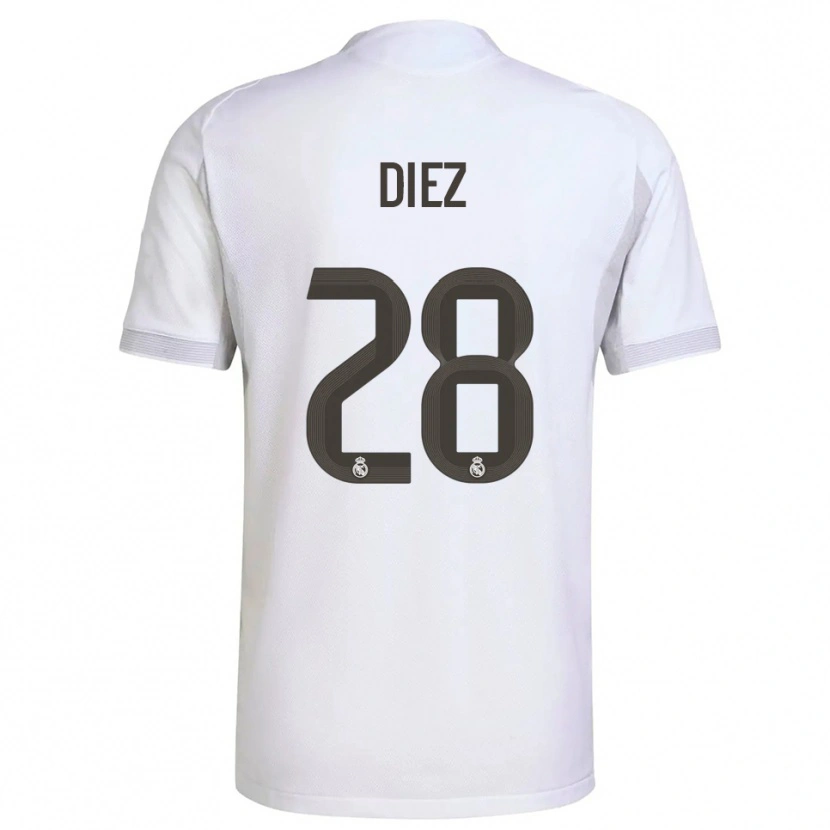 Danxen Kinderen Carlos Diez #28 Wit Geel Thuisshirt Thuistenue 2025/26 T-Shirt