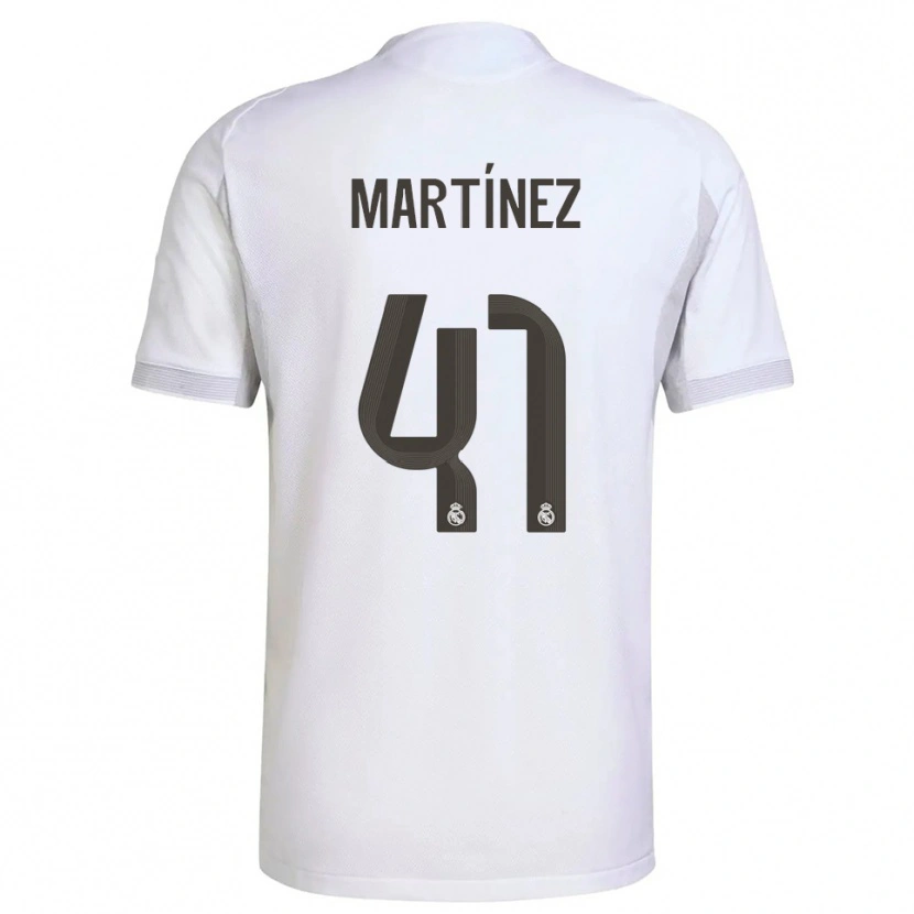 Danxen Kinderen Joan Martínez #41 Wit Geel Thuisshirt Thuistenue 2025/26 T-Shirt