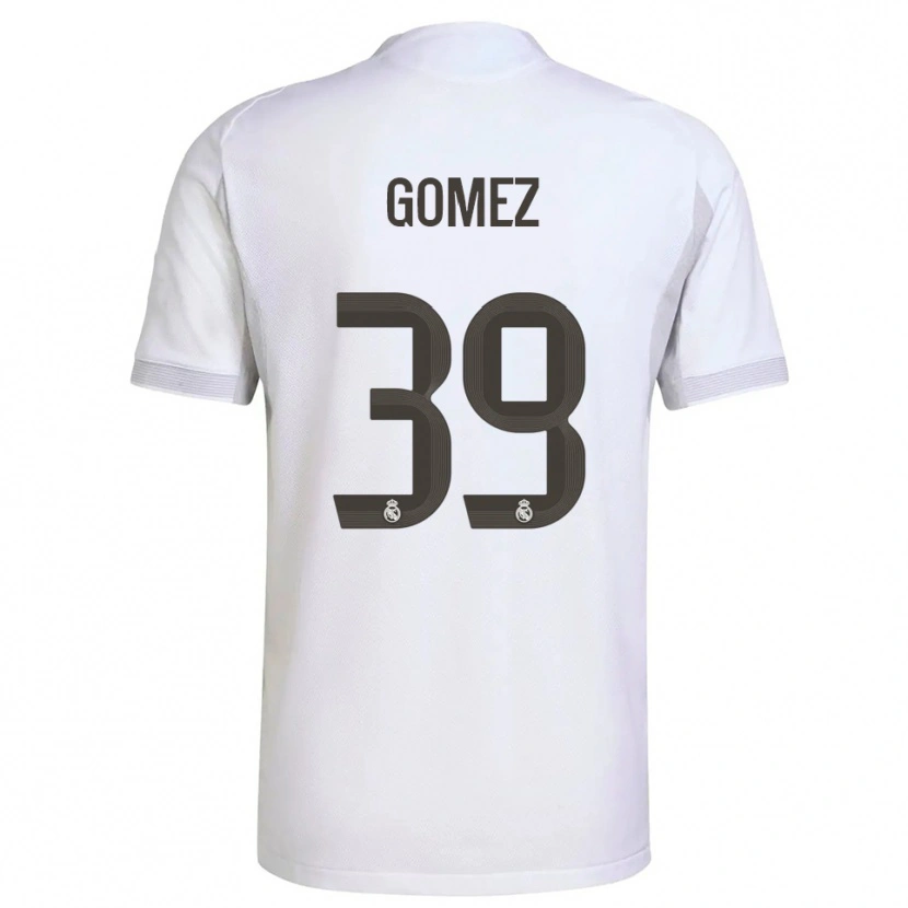 Danxen Kinderen Eric Gómez #39 Wit Geel Thuisshirt Thuistenue 2025/26 T-Shirt