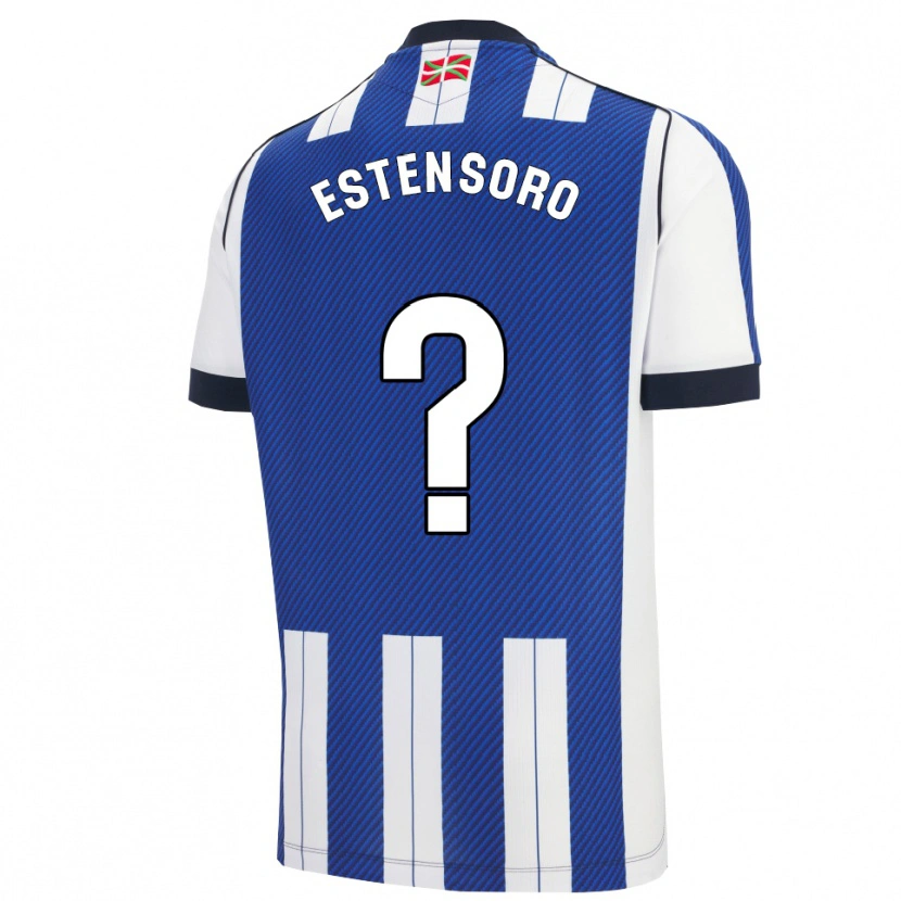 Danxen Kinderen Patxi Aizpurua Estensoro #0 Blauw Wit Thuisshirt Thuistenue 2025/26 T-Shirt