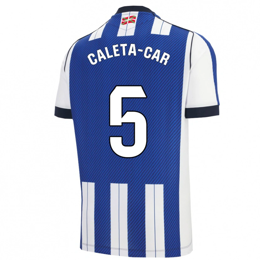 Danxen Kinderen Duje Caleta-Car #5 Blauw Wit Thuisshirt Thuistenue 2025/26 T-Shirt
