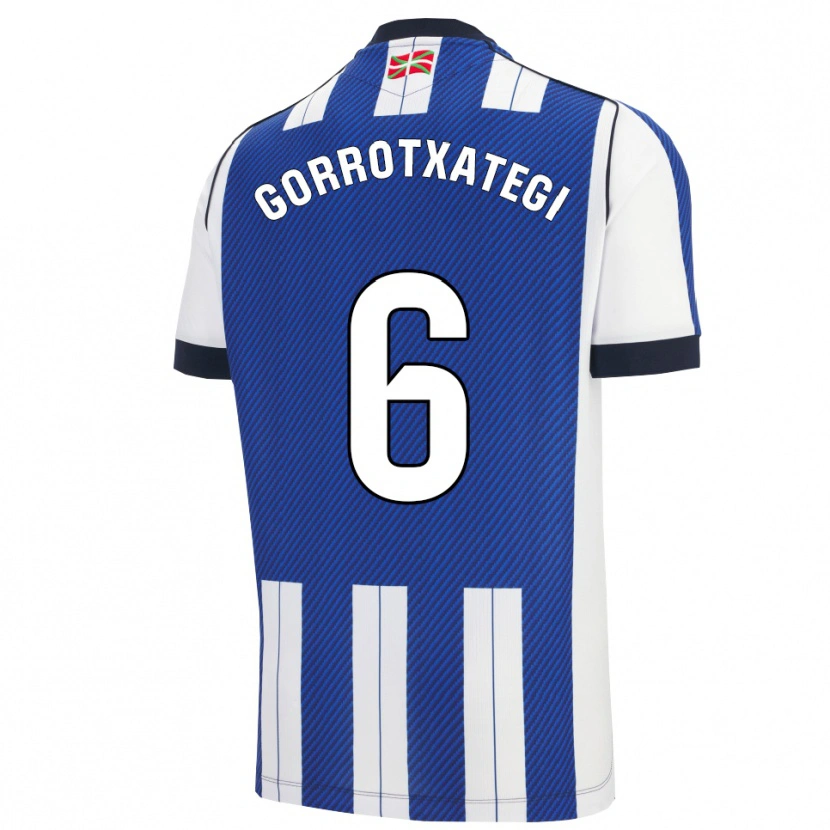 Danxen Kinderen Jon Gorrotxategi #6 Blauw Wit Thuisshirt Thuistenue 2025/26 T-Shirt