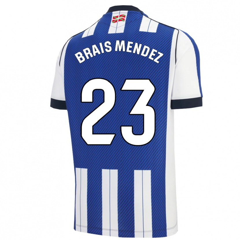 Danxen Kinderen Brais Méndez #23 Blauw Wit Thuisshirt Thuistenue 2025/26 T-Shirt