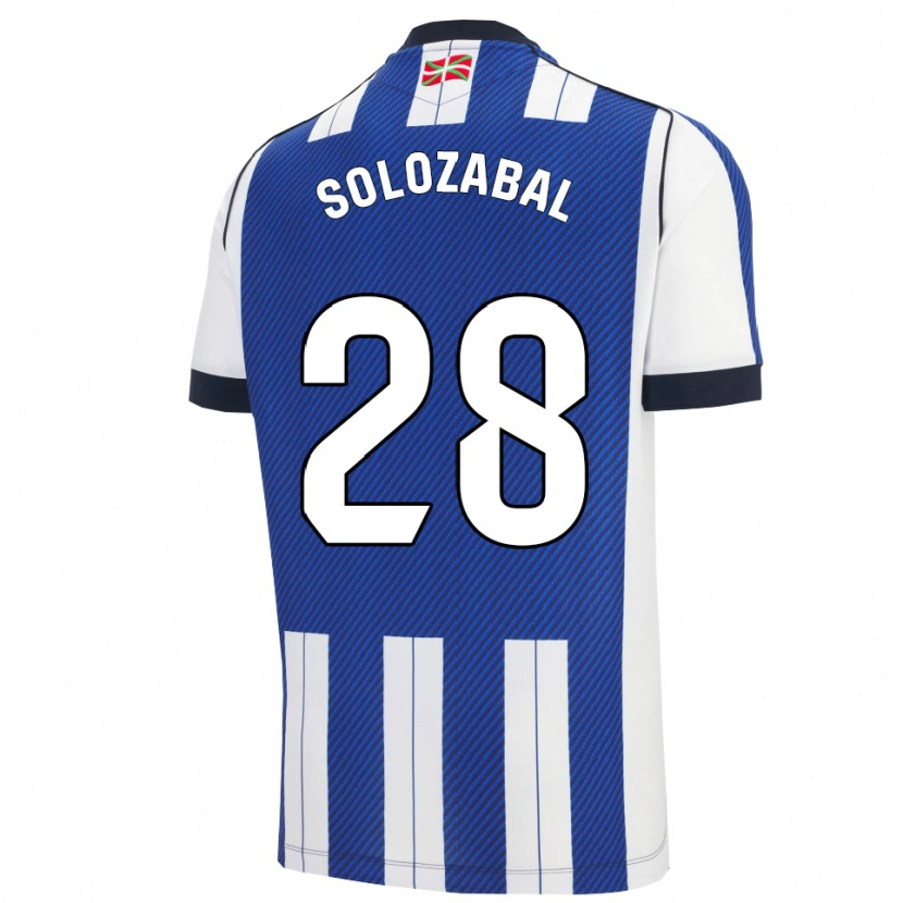 Danxen Kinderen Malen Solozabal Ibarra #28 Blauw Wit Thuisshirt Thuistenue 2025/26 T-Shirt