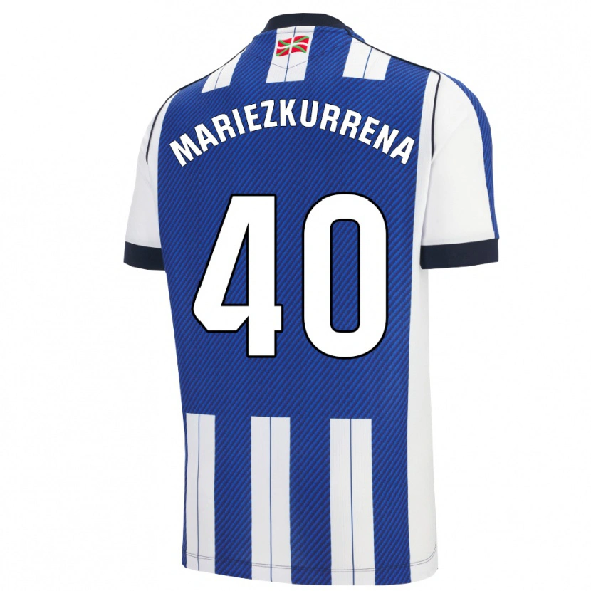 Danxen Kinderen Arkaitz Mariezkurrena #40 Blauw Wit Thuisshirt Thuistenue 2025/26 T-Shirt