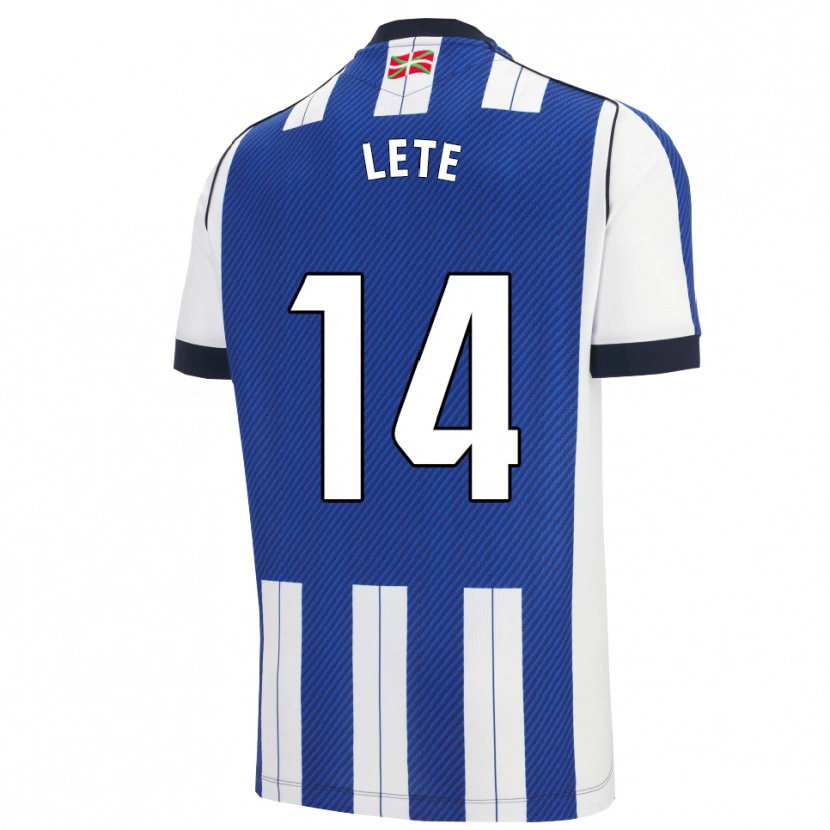 Danxen Kinderen Eñaut Lete #14 Blauw Wit Thuisshirt Thuistenue 2025/26 T-Shirt