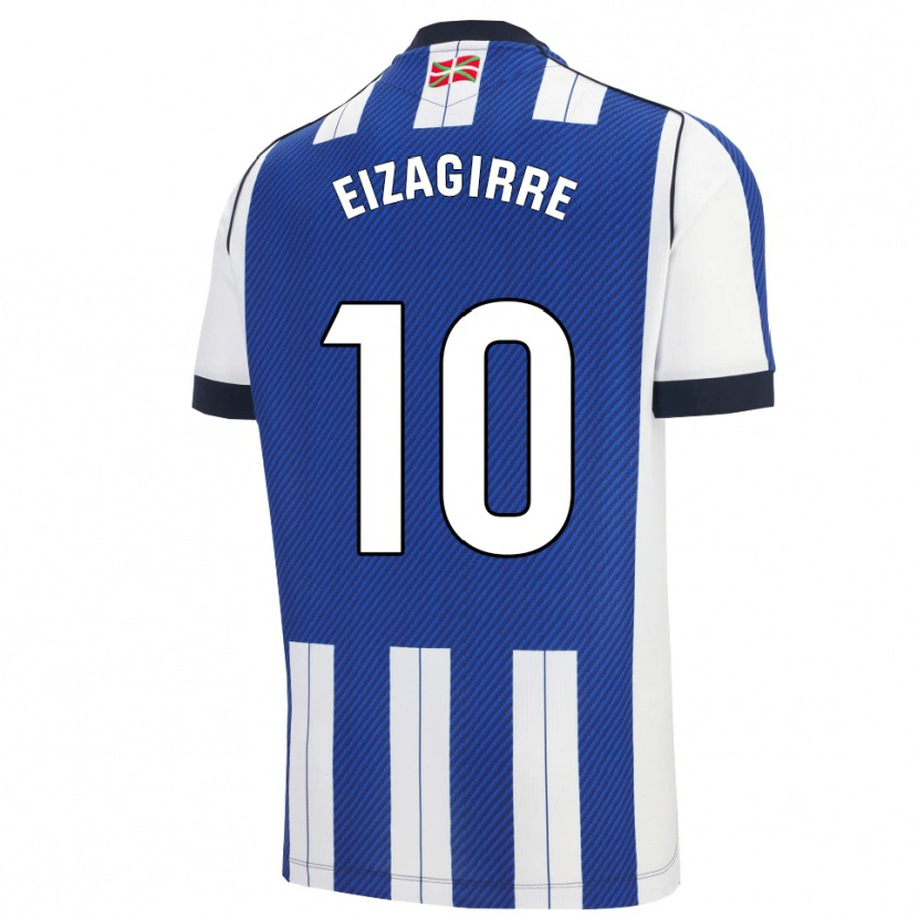 Danxen Kinderen Nerea Eizagirre #10 Blauw Wit Thuisshirt Thuistenue 2025/26 T-Shirt