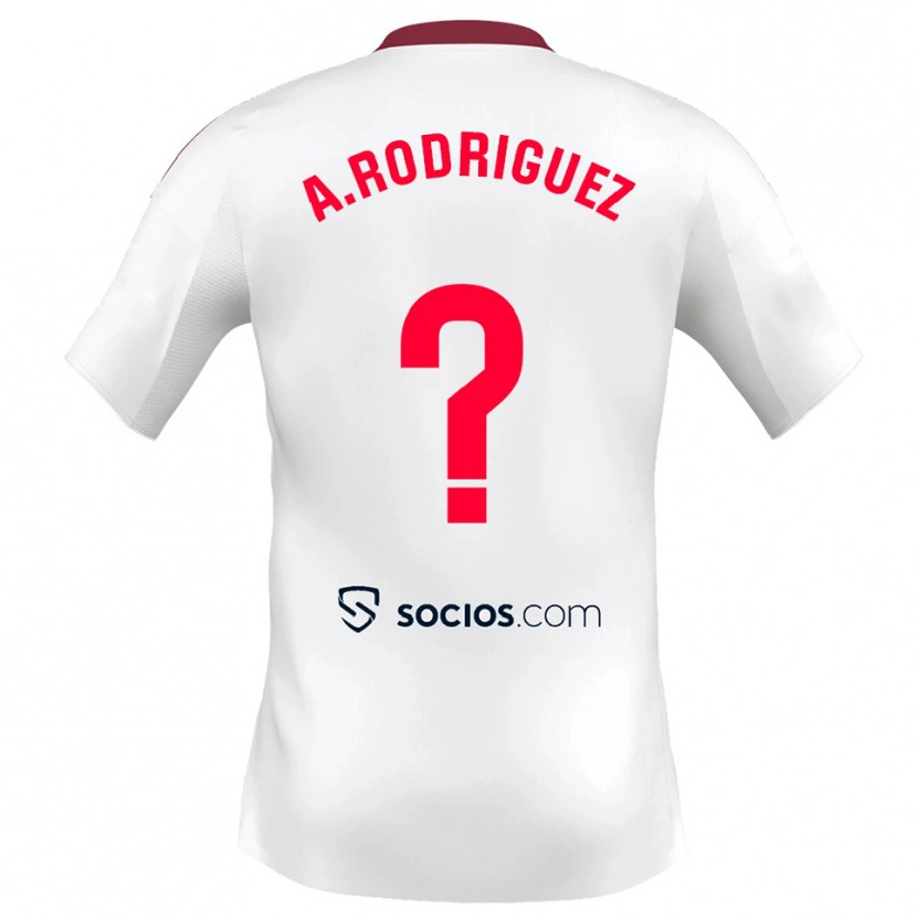 Danxen Kinderen Ángel Rodríguez #0 Wit Rood Thuisshirt Thuistenue 2025/26 T-Shirt