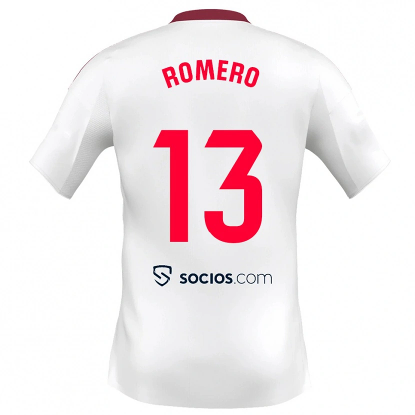 Danxen Kinderen Rafael Romero #13 Wit Rood Thuisshirt Thuistenue 2025/26 T-Shirt