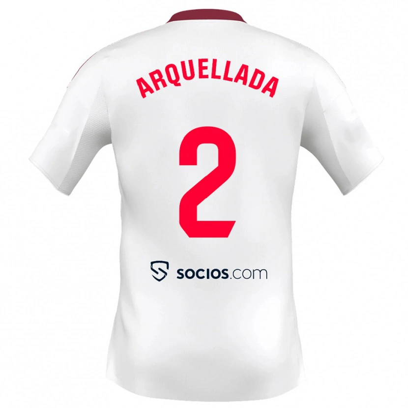Danxen Kinderen Álvaro Arquellada #2 Wit Rood Thuisshirt Thuistenue 2025/26 T-Shirt
