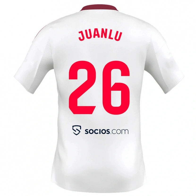 Danxen Kinderen Juanlu Sánchez #26 Wit Rood Thuisshirt Thuistenue 2025/26 T-Shirt