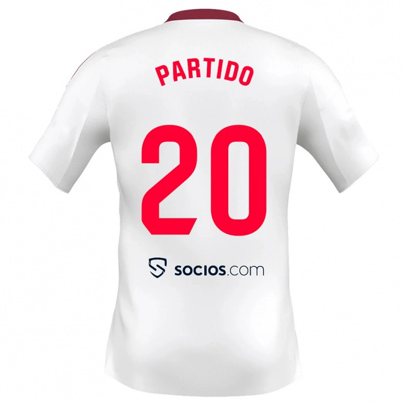 Danxen Kinderen Paula Partido #20 Wit Rood Thuisshirt Thuistenue 2025/26 T-Shirt