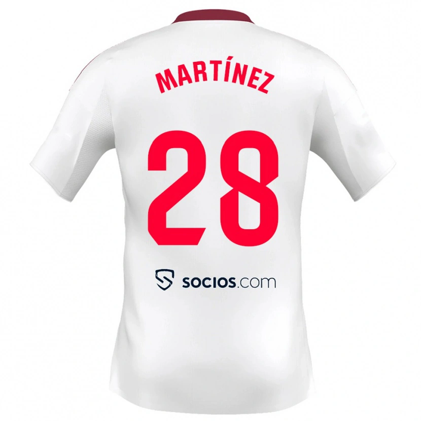 Danxen Kinderen Hugo Martínez #28 Wit Rood Thuisshirt Thuistenue 2025/26 T-Shirt