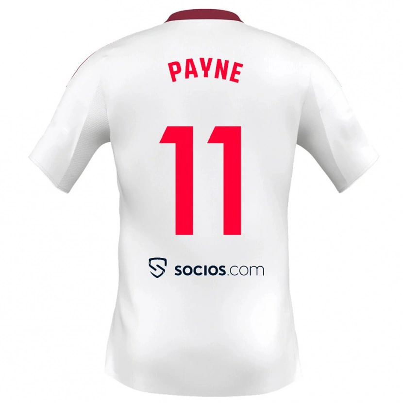 Danxen Kinderen Antionette Oyedupe Toni Payne #11 Wit Rood Thuisshirt Thuistenue 2025/26 T-Shirt