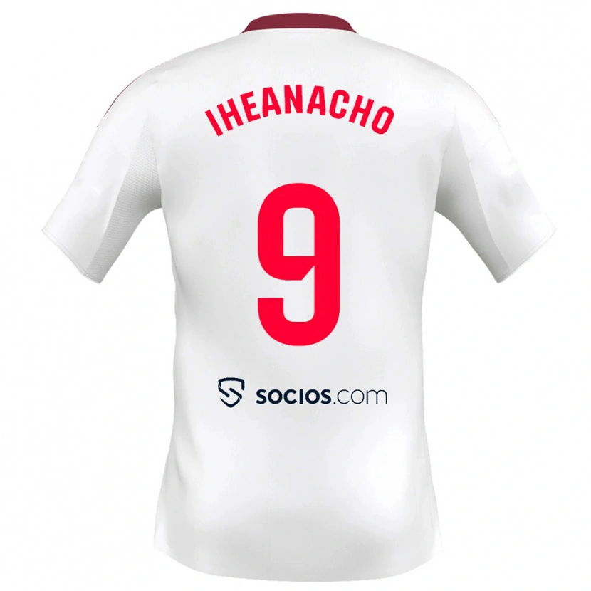 Danxen Kinderen Kelechi Iheanacho #9 Wit Rood Thuisshirt Thuistenue 2025/26 T-Shirt