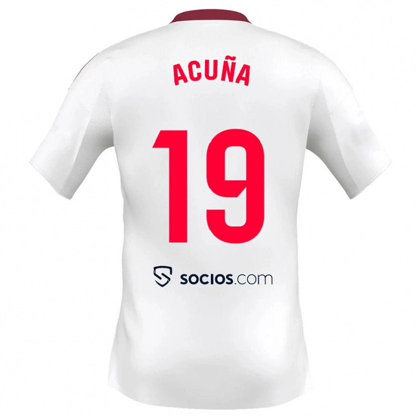 Danxen Kinderen Marcos Acuna #19 Wit Rood Thuisshirt Thuistenue 2025/26 T-Shirt