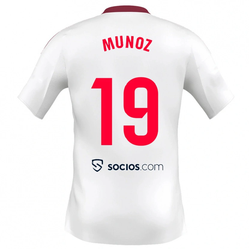Danxen Kinderen Iker Muñoz #19 Wit Rood Thuisshirt Thuistenue 2025/26 T-Shirt