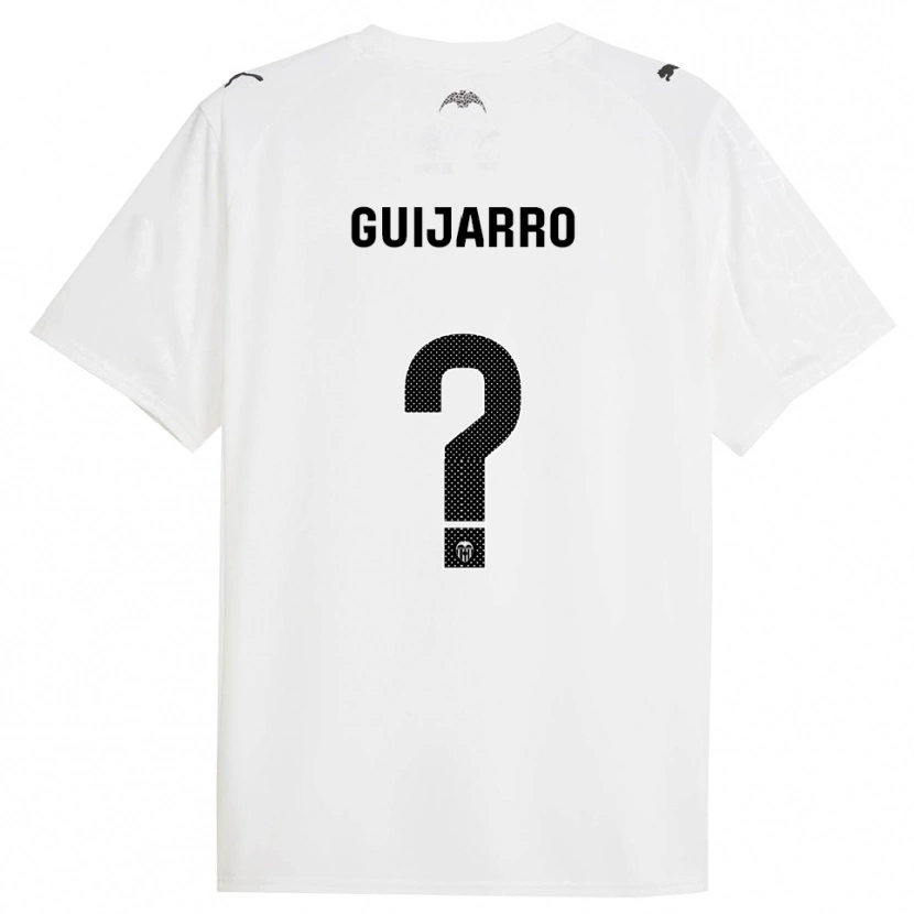 Danxen Kinderen Hugo Guijarro #0 Wit Zwart Thuisshirt Thuistenue 2025/26 T-Shirt
