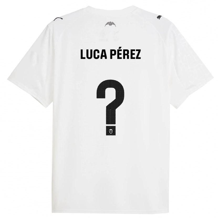 Danxen Kinderen Simón Luca Pérez #0 Wit Zwart Thuisshirt Thuistenue 2025/26 T-Shirt