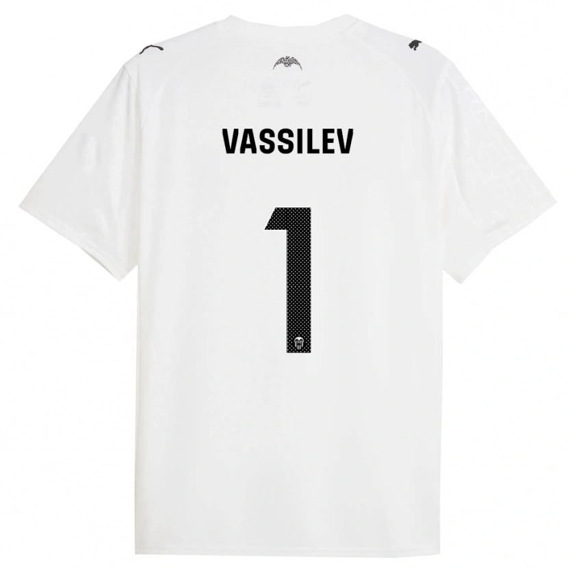 Danxen Kinderen David Vassilev #1 Wit Zwart Thuisshirt Thuistenue 2025/26 T-Shirt