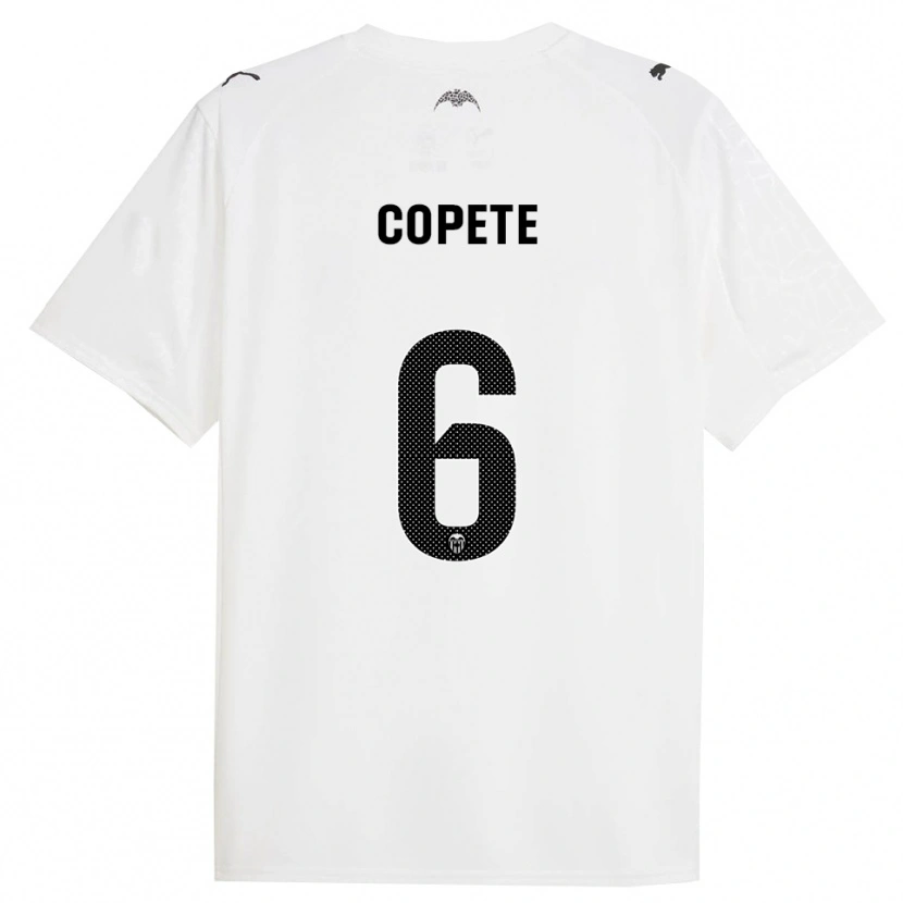 Danxen Kinderen José Copete #6 Wit Zwart Thuisshirt Thuistenue 2025/26 T-Shirt
