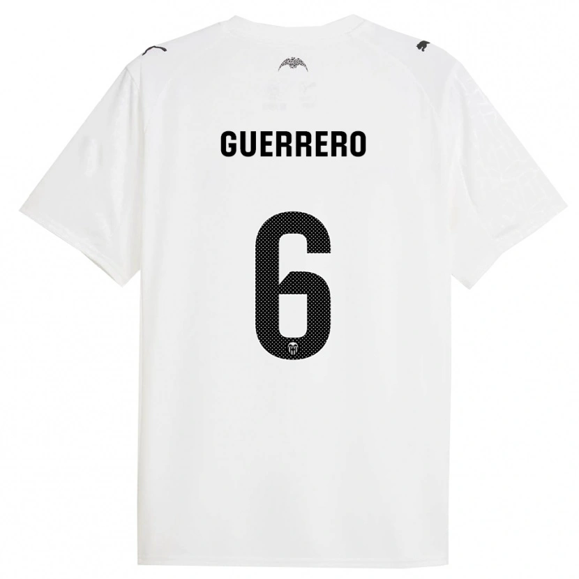Danxen Kinderen Paula Guerrero #6 Wit Zwart Thuisshirt Thuistenue 2025/26 T-Shirt