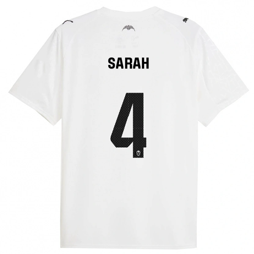 Danxen Kinderen Sarah Hagg #4 Wit Zwart Thuisshirt Thuistenue 2025/26 T-Shirt