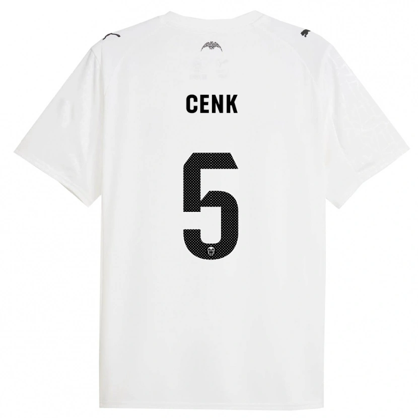Danxen Kinderen Cenk Özkacar #5 Wit Zwart Thuisshirt Thuistenue 2025/26 T-Shirt