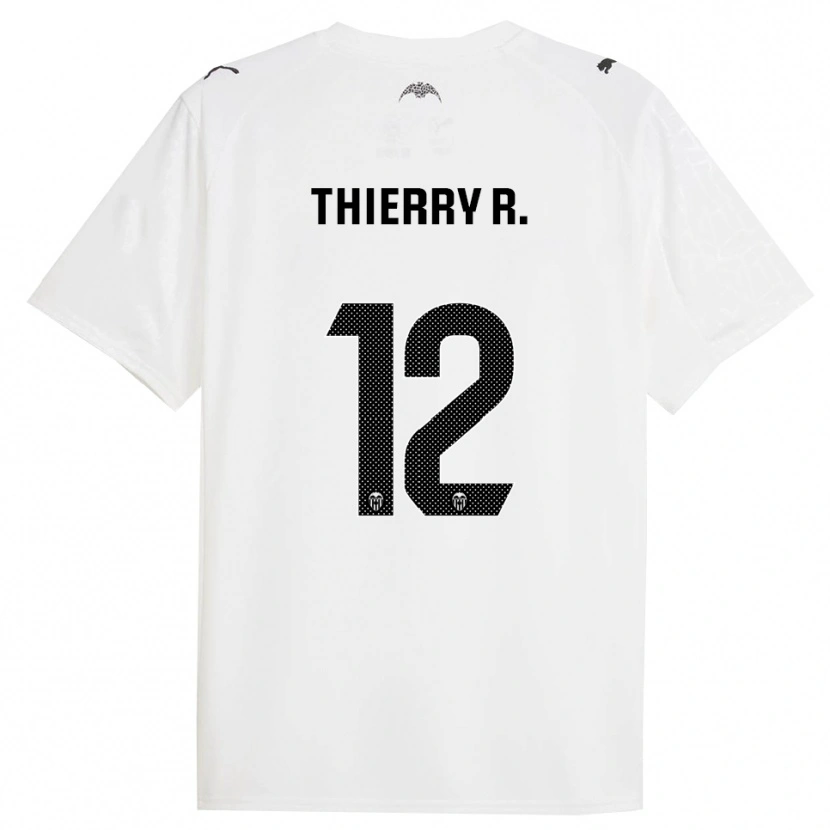 Danxen Kinderen Thierry Correia #12 Wit Zwart Thuisshirt Thuistenue 2025/26 T-Shirt