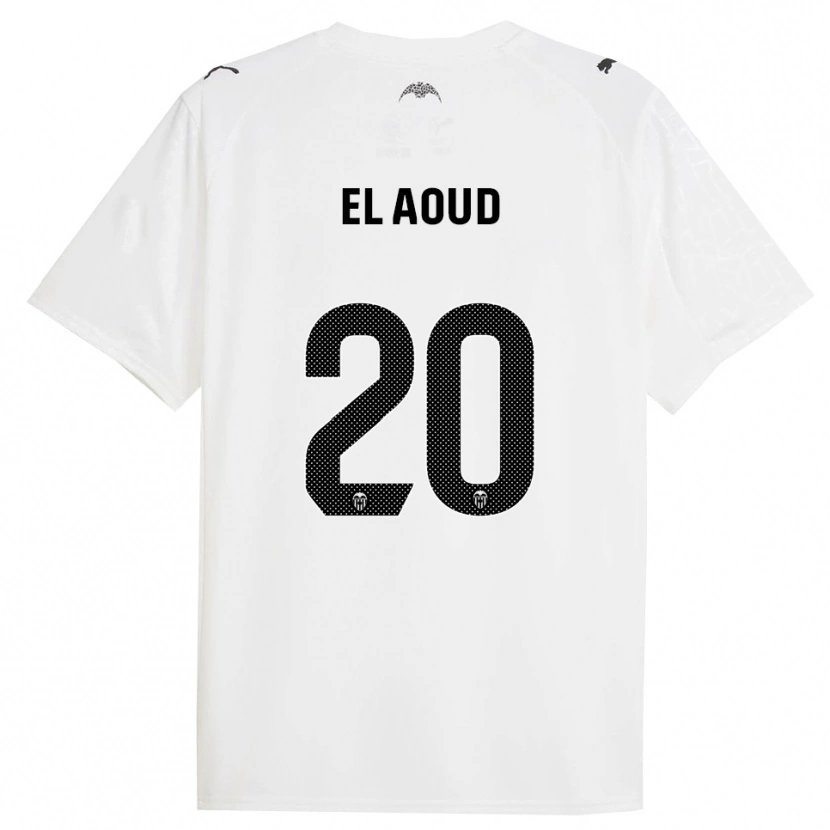 Danxen Kinderen Ismail El Aoud #20 Wit Zwart Thuisshirt Thuistenue 2025/26 T-Shirt
