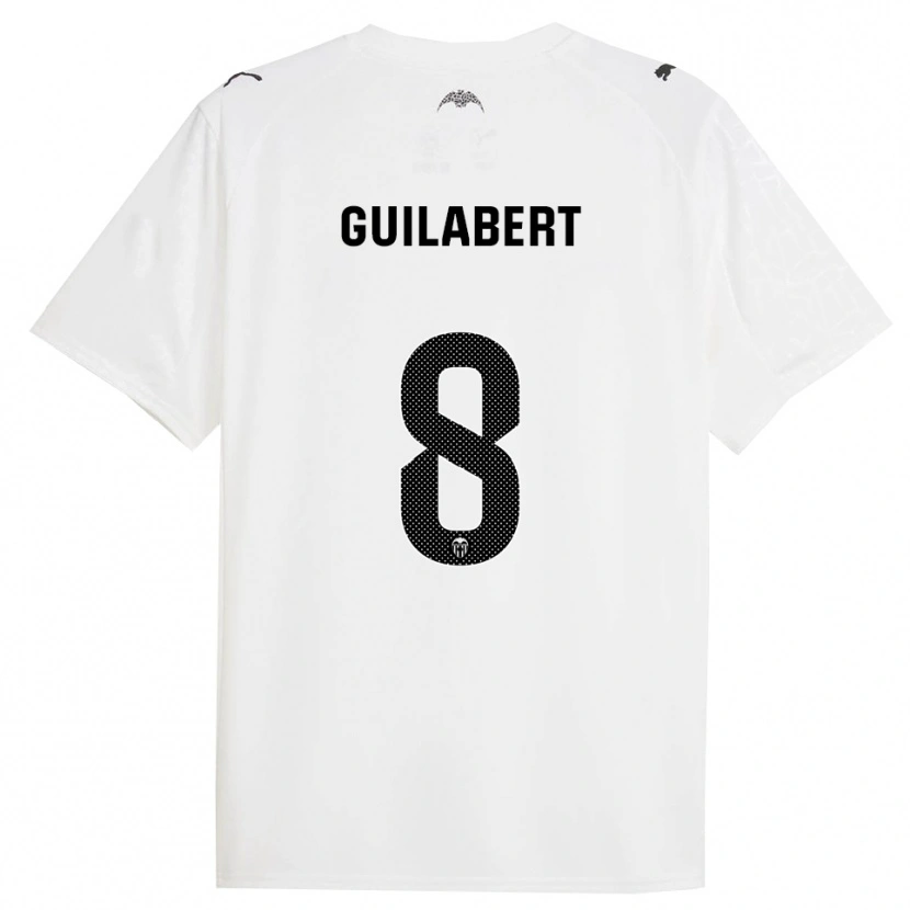Danxen Kinderen Mario Guilabert #8 Wit Zwart Thuisshirt Thuistenue 2025/26 T-Shirt