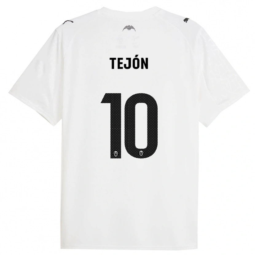 Danxen Kinderen Martín Tejón #10 Wit Zwart Thuisshirt Thuistenue 2025/26 T-Shirt