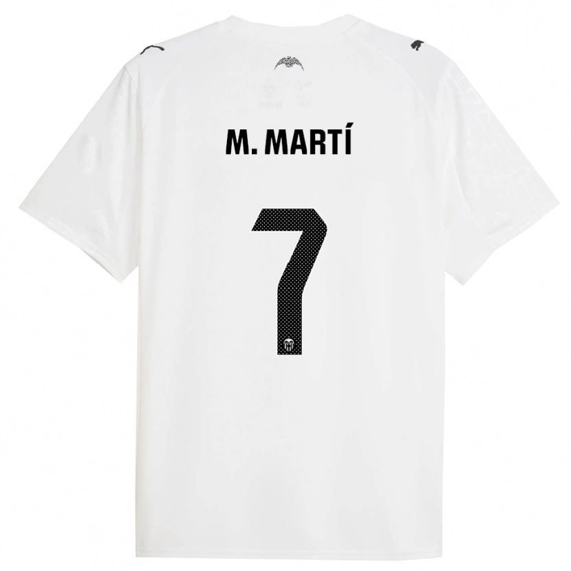 Danxen Kinderen Marina Martí Serna #7 Wit Zwart Thuisshirt Thuistenue 2025/26 T-Shirt