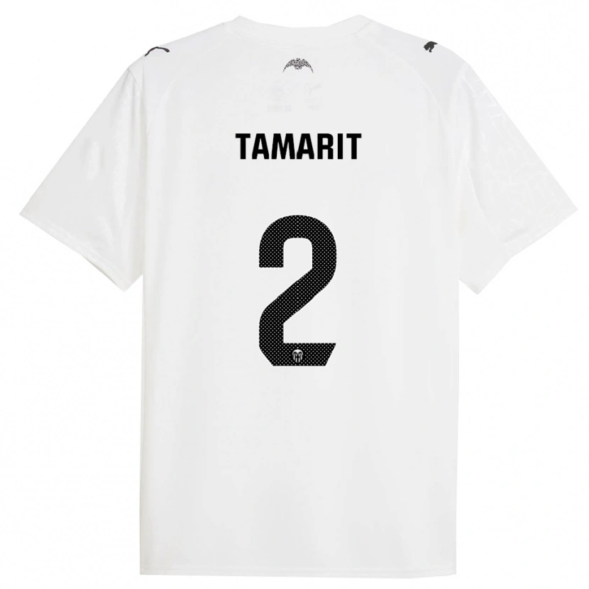 Danxen Kinderen Sara Tamarit Verdeguer #2 Wit Zwart Thuisshirt Thuistenue 2025/26 T-Shirt