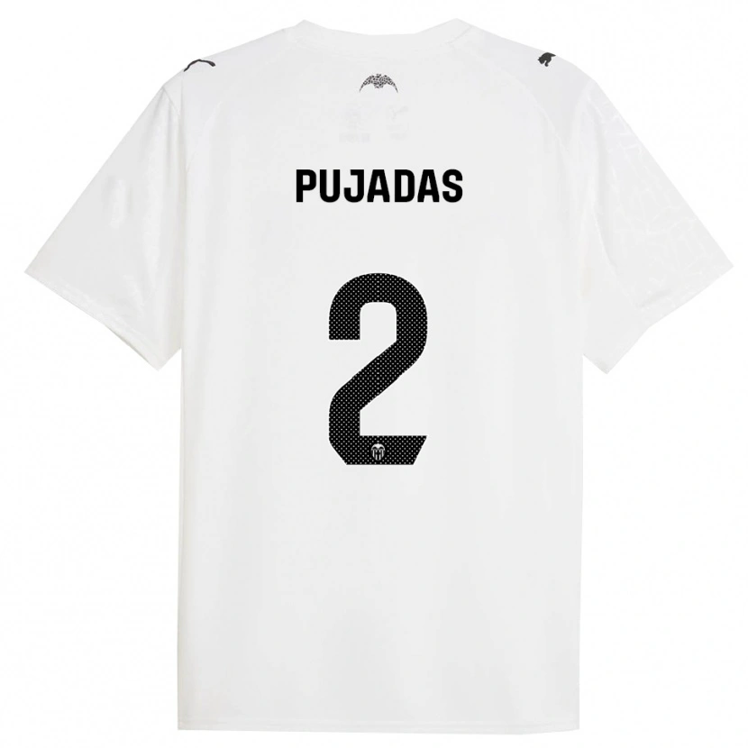Danxen Kinderen Berta Pujadas #2 Wit Zwart Thuisshirt Thuistenue 2025/26 T-Shirt