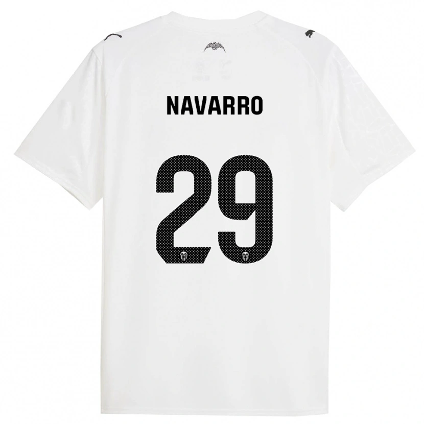 Danxen Kinderen Marcos Navarro #29 Wit Zwart Thuisshirt Thuistenue 2025/26 T-Shirt