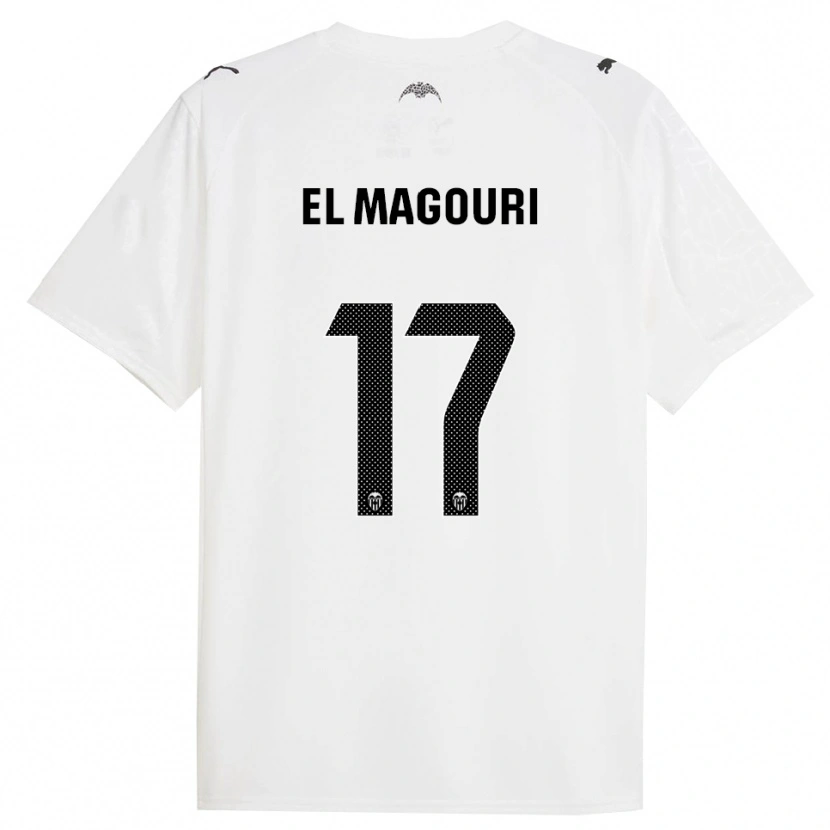 Danxen Kinderen Anas El Magouri #17 Wit Zwart Thuisshirt Thuistenue 2025/26 T-Shirt