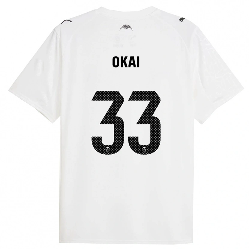 Danxen Kinderen Leslie Okai #33 Wit Zwart Thuisshirt Thuistenue 2025/26 T-Shirt
