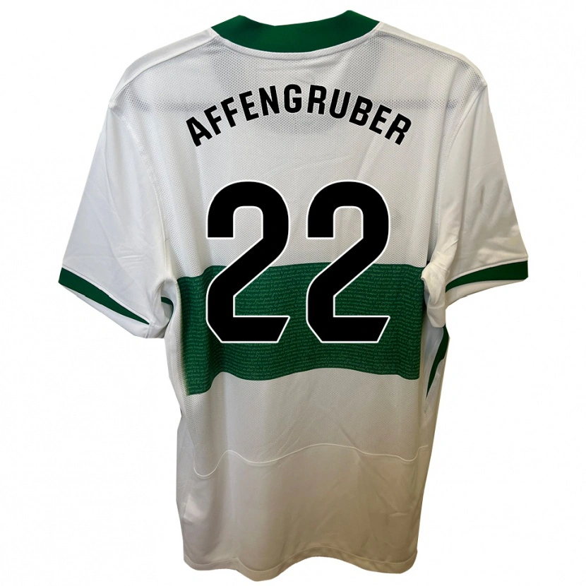 Danxen Kinderen David Affengruber #22 Wit Groen Thuisshirt Thuistenue 2025/26 T-Shirt
