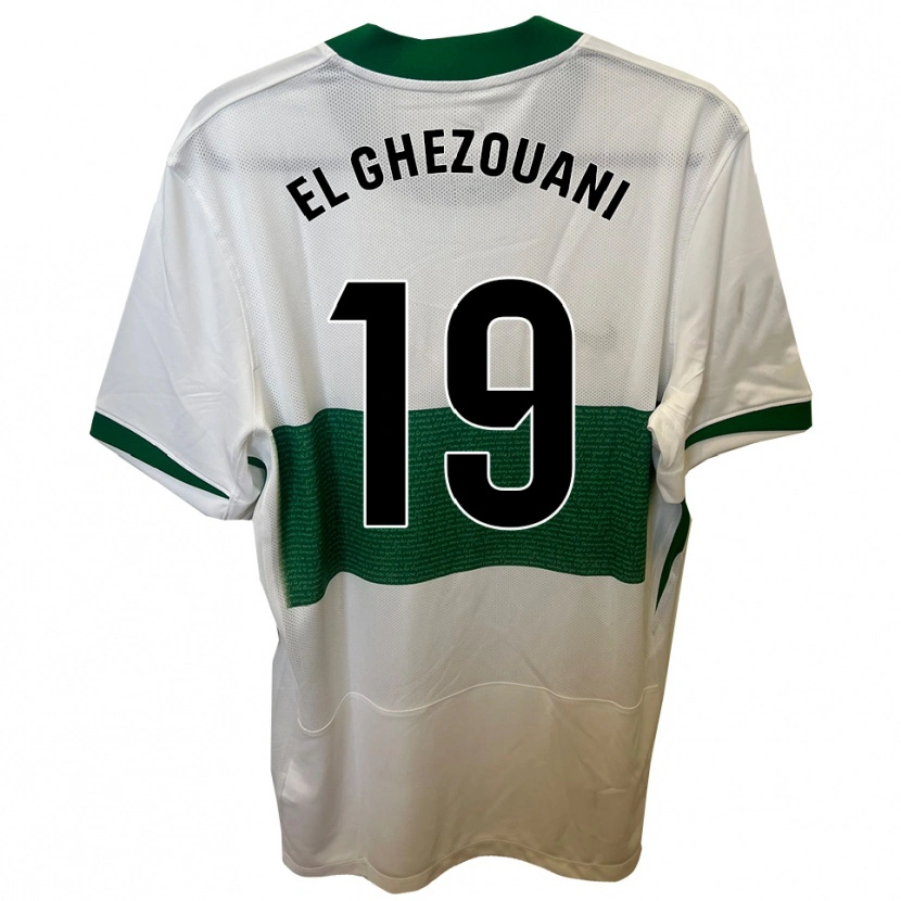 Danxen Kinderen Mourad El Ghezouani #19 Wit Groen Thuisshirt Thuistenue 2025/26 T-Shirt