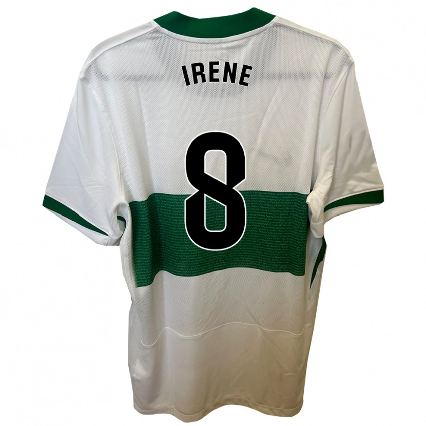Danxen Kinderen Irene Ñiguez García #8 Wit Groen Thuisshirt Thuistenue 2025/26 T-Shirt