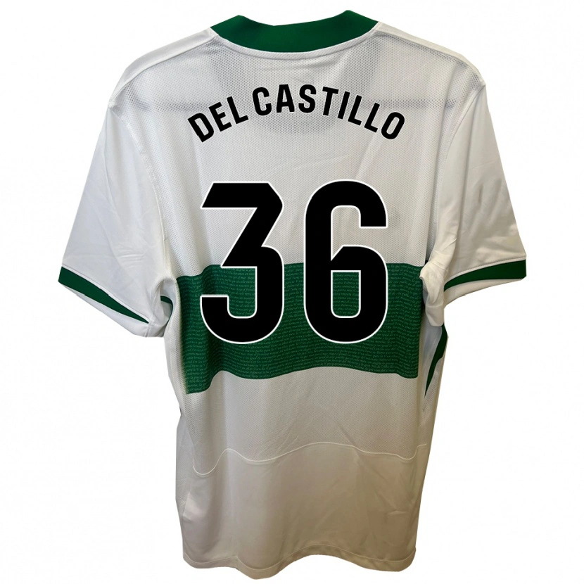 Danxen Kinderen Gonzalo Del Castillo #36 Wit Groen Thuisshirt Thuistenue 2025/26 T-Shirt