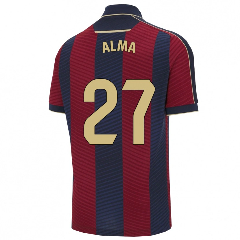 Danxen Kinderen Alma Velasco #27 Rood Marineblauw Thuisshirt Thuistenue 2025/26 T-Shirt