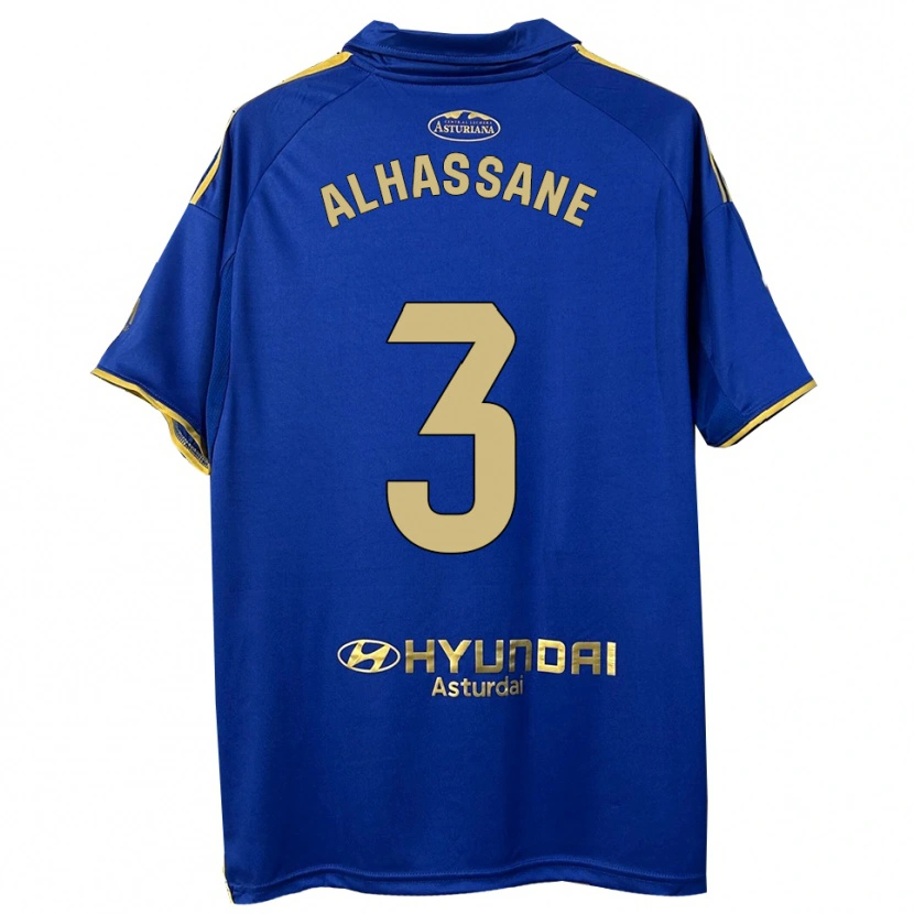 Danxen Kinderen Rahim Alhassane #3 Blauw Goud Thuisshirt Thuistenue 2025/26 T-Shirt